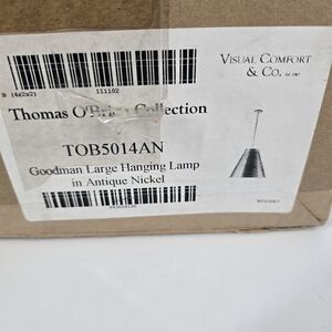 Visual Comfort Goodman Large Hanging Shade in Antique Nickel NO SHADE - NEW